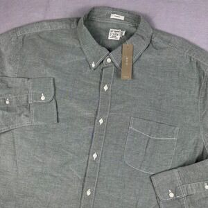 J.Crew Mens Broken-in Oxford Shirt XXL Sage Green Classic Fit BE996 NEW